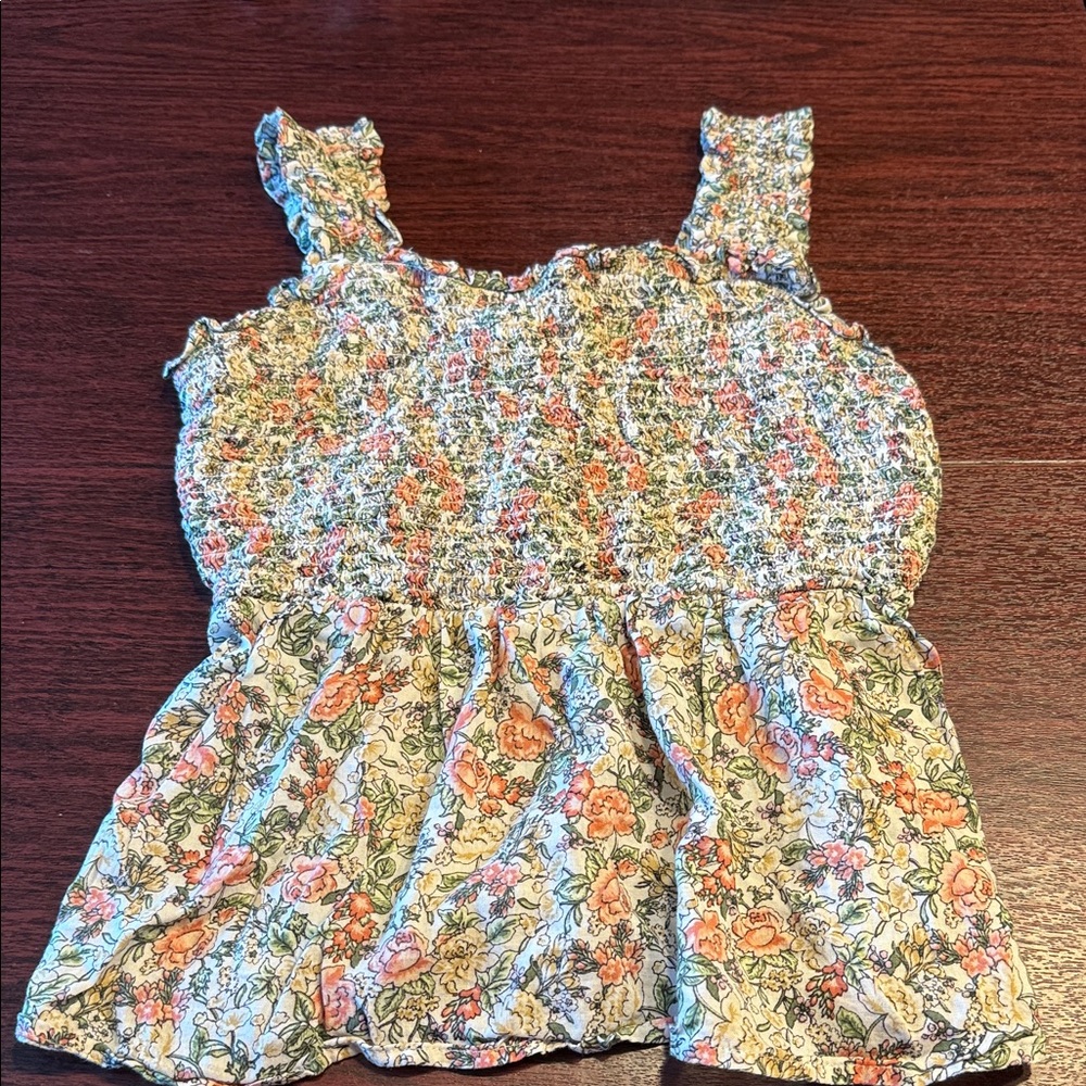 Old Navy Multicolor Floral Smocked Top XS